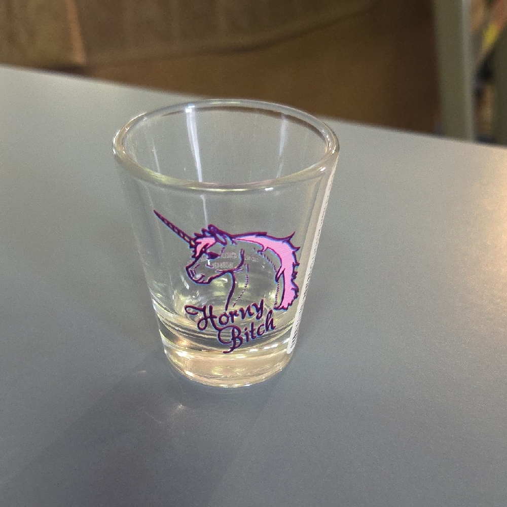 Unicorn Shot Glass with Pink Design